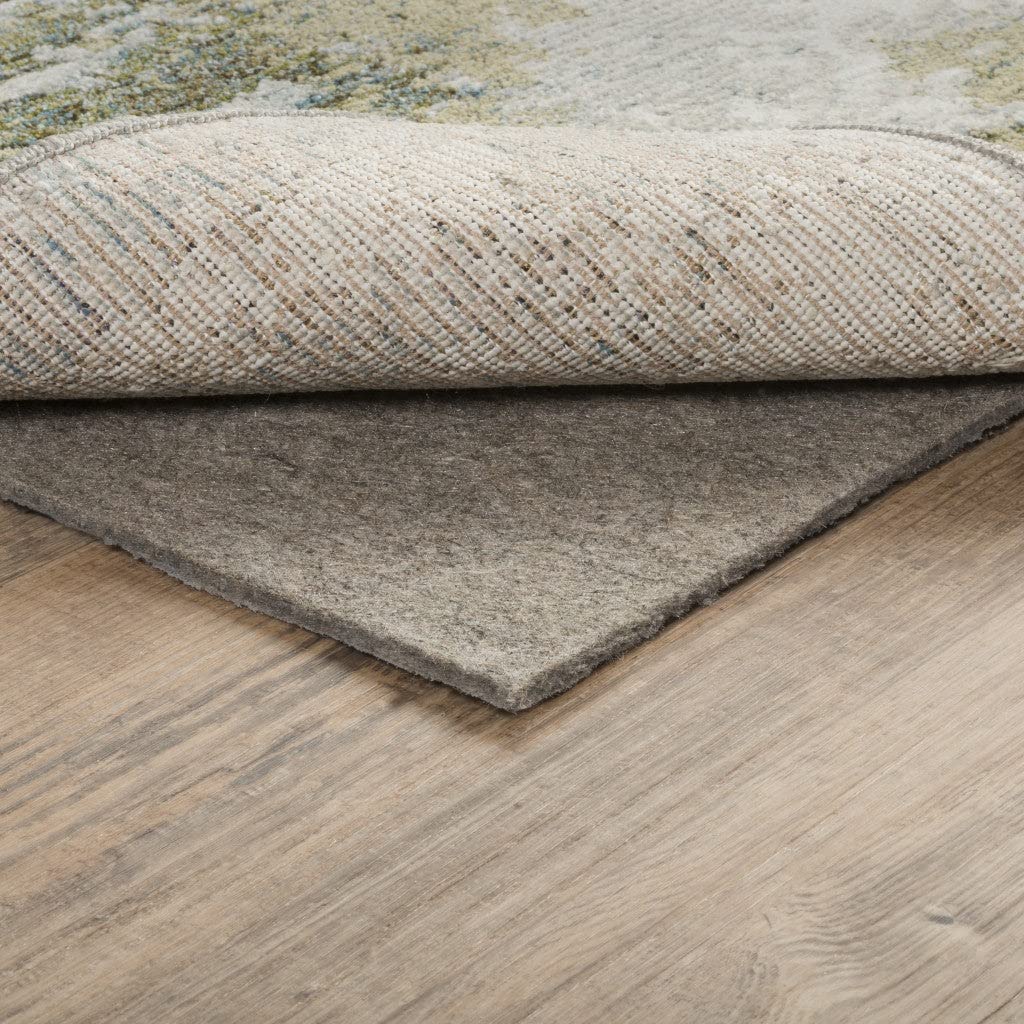 HomeRoots Synthetic Fibers, Latex Backing 10' x 14' Grey Non Slip Rug Pad