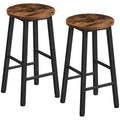 HOOBRO Bar Stools Set of 2, Counter Height Bar Stools, 24.8 Bar Stools for Kitchen Island, Industrial Kitchen Bar Chairs, for Di