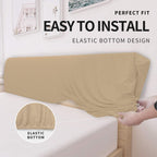 Easy-Going Stretch Bed Headboard Cover,Small Square Jacquard Headboard Slipcover, Dustproof Bed Head Cover For Bedroom (Full,San