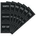 Segbeauty Soap Dispenser Labels, 18Pcs Bathroom Waterproof Labels For Bottles, Black Removable Self-Adhesive Cleaning Bottle Lab