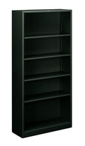 HON Metal Bookcase - Bookcase with Two Shelves, 34-1/2w x 12-5/8d x 72h, Charcoal (HS72ABC)