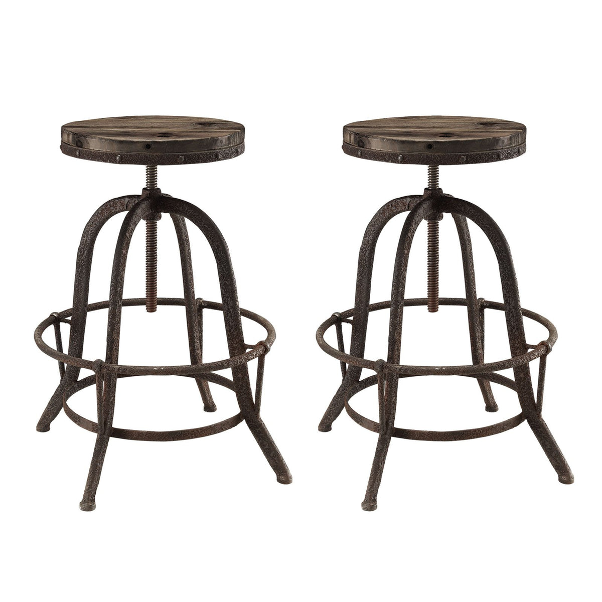 Furniture Xo Rustic Pub Bar Stool Set Of 2 Wl-00705-Mw