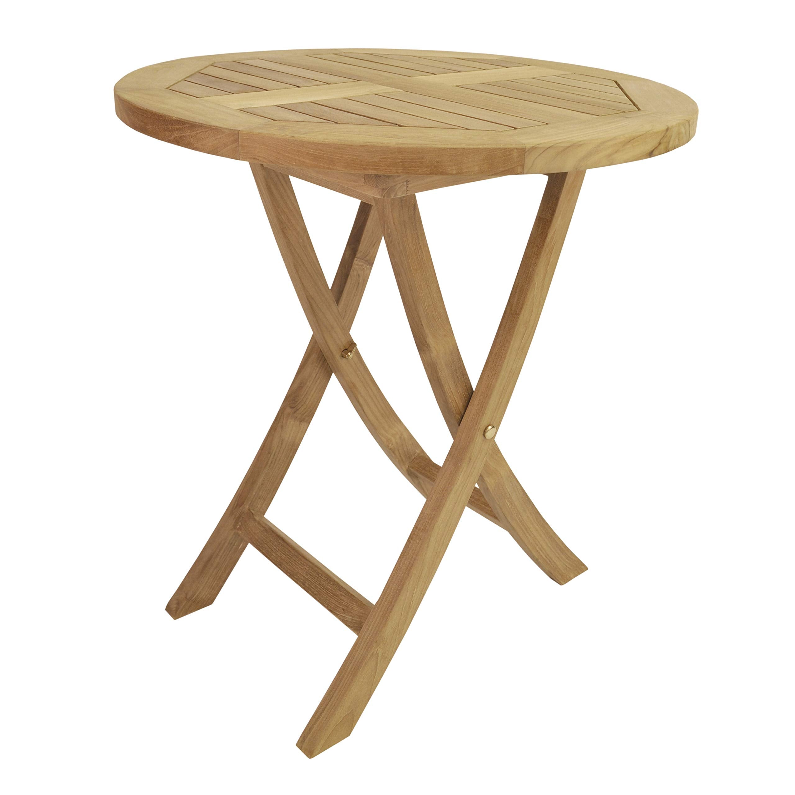 Anderson Teak 27 inch Bistro Bahama Round Folding Table, 27-Inch