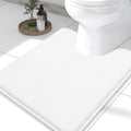 Smiry Memory Foam U-Shaped Toilet Bathroom Rugs 24 x 20,Extra Soft Absorbent Non-Slip Contoured Rugs, Machine Washable Contour B