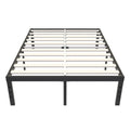 Ziyoo Full Size Bed Frame, 18 Inches Tall, 3 Inches Wide Wood Slats With 3500 Pounds Support For Foam Mattress, No Box Spring Needed, Heavy Duty Metal Platform, Easy Assembly, Noise Free