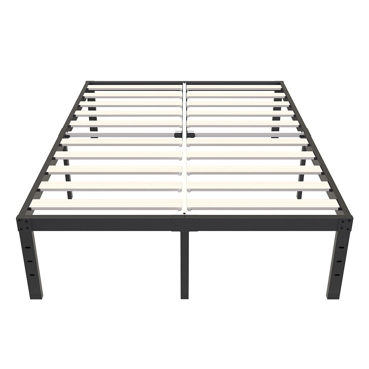 Ziyoo Full Size Bed Frame, 18 Inches Tall, 3 Inches Wide Wood Slats With 3500 Pounds Support For Foam Mattress, No Box Spring Needed, Heavy Duty Metal Platform, Easy Assembly, Noise Free