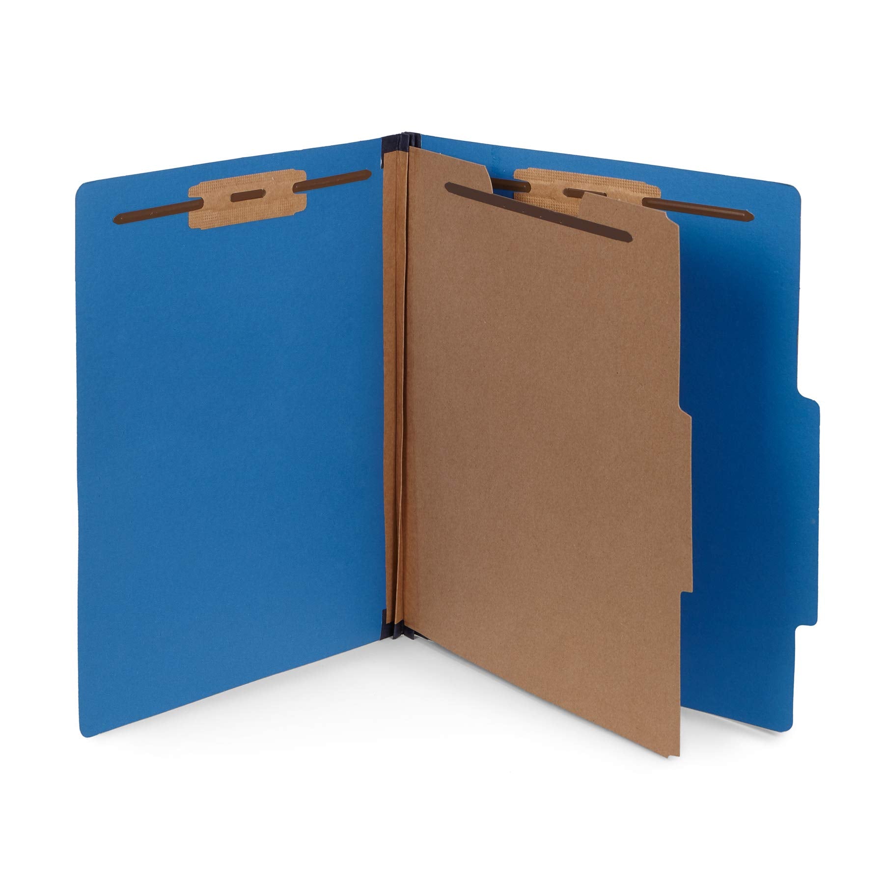 Blue Summit Supplies 30 Dark Blue Classification Folders - 1 Divider - 2 Inch Tyvek Expansions - Durable 2 Prongs For Standard M
