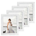 iRahmen 4 Pack 8x10 Picture Frame Black Set with High Definition Glass Photo Frame for Desktop Display and Wall Mounting.