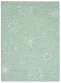 Serenity 1259 Turquoise Transitional Rug Rectangle 7 6 Inch  X 9  6 Inch