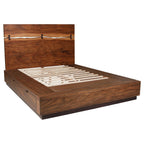 Coaster Home Furnishings Winslow Farmhouse 4-Piece Bedroom Set Live Edge Eastern King Size Storage Bed Frame 54-inch Headboard Smokey Walnut and Coffee Bean 223250SKE-S4