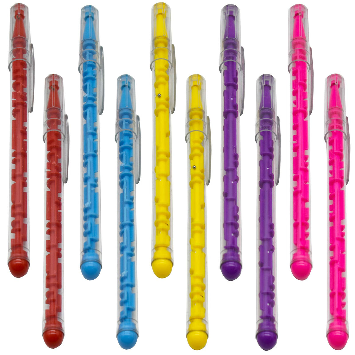 Maydahui 30Pcs Maze Ballpoint Pen Novelty Puzzle Pens Blue Ink With Built In Ball Stress Relief For School Office Stationery Sup
