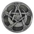 Pewter Moon Pentacle Altar Tile Paten