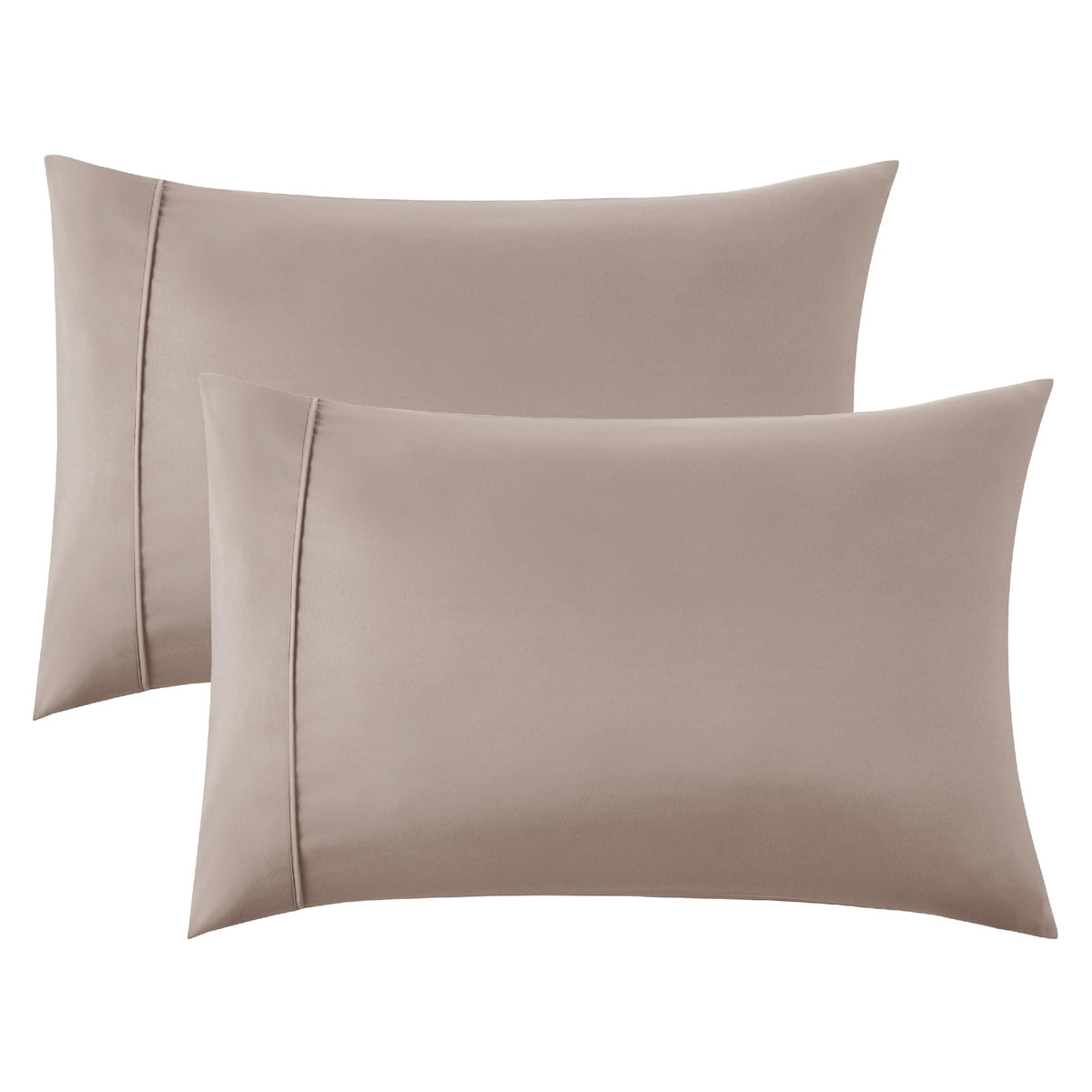Bedsure Queen Pillowcases Set Of 2 - Khaki Pillow Cases Queen Size 2 Pack 20 X 30 Inches, Polyester Microfiber, Pillow Case Cove