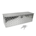 Confote 48 Inch Heavy Duty Aluminum Stripes Plated Tool Box Pick Up Truck Bed Rv Trailer Toolbox Waterproof Square Storage Organ