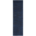 Nourison Essentials Indoor/Outdoor Midnight Blue 2'2' X 10' Area Rug, Easy Cleaning, Non Shedding, Bed Room, Living Room, Dinin