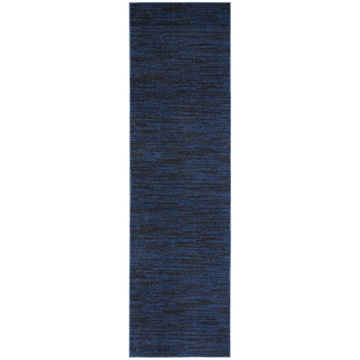 Nourison Essentials Indoor/Outdoor Midnight Blue 2'2' X 10' Area Rug, Easy Cleaning, Non Shedding, Bed Room, Living Room, Dinin