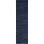 Nourison Essentials Indoor/Outdoor Midnight Blue 2'2' X 10' Area Rug, Easy Cleaning, Non Shedding, Bed Room, Living Room, Dinin