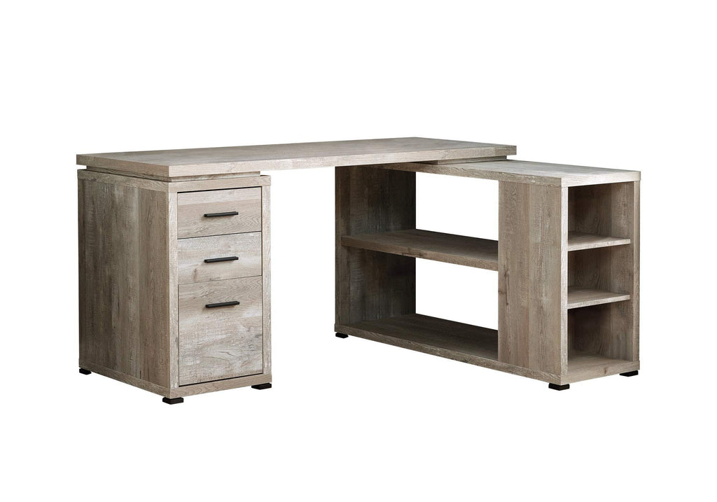 Monarch Specialties Computer Desk Home Office Corner L Shape Work Laptop Laminate Beige
