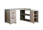 Monarch Specialties Computer Desk Home Office Corner L Shape Work Laptop Laminate Beige