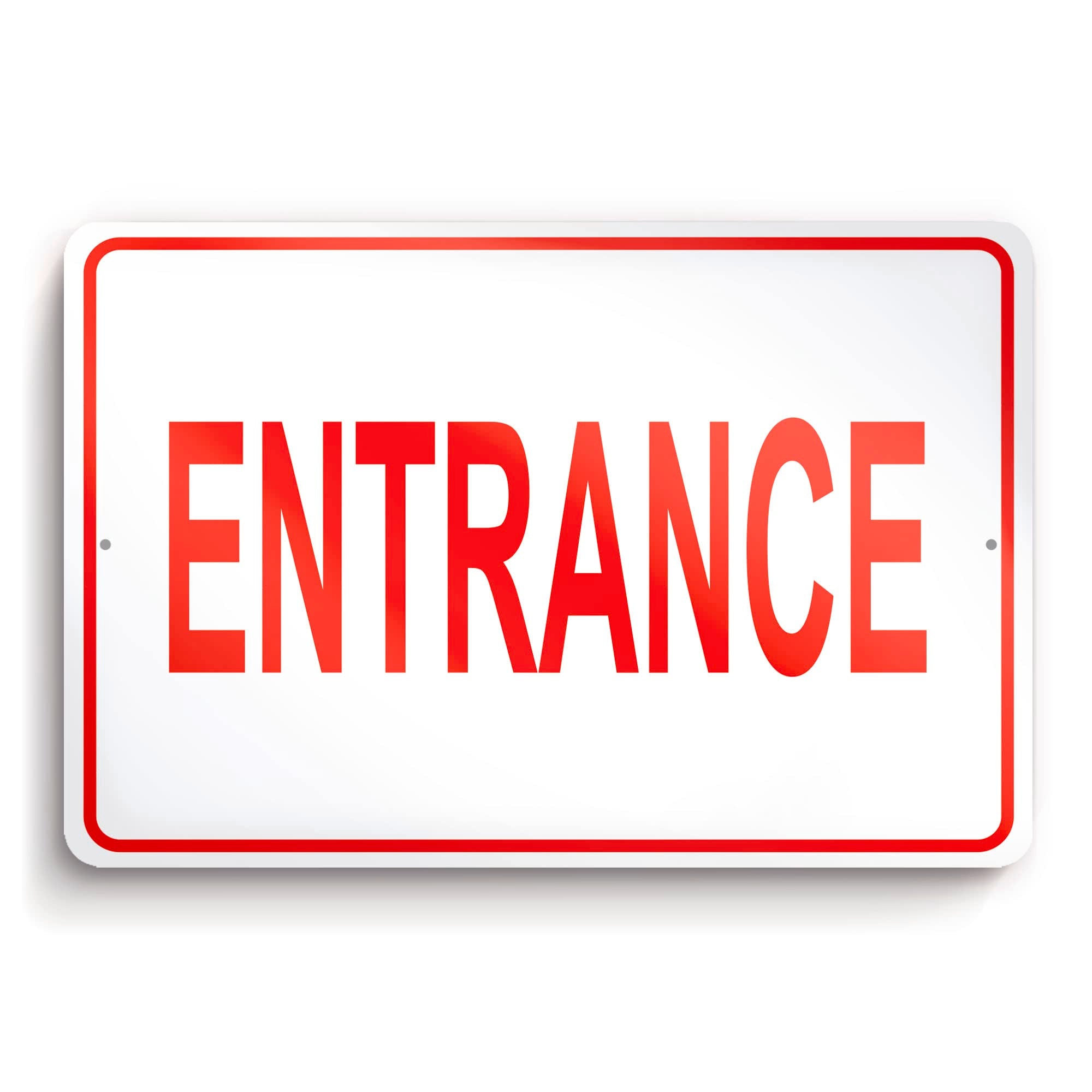 Entrance Sign - 8 X 12 Aluminum Enter Here Sign Outdoor - Enter Only Sign - Entry Door Sign - Entrance Signs For Business - Entr