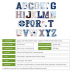 5.9'' High Diy English Letters Cartoon Marine Sailor Alphabet Decorative Wood Letters For Children Baby Name Girls Bedroom Weddi