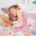 HOSUKKO Weighted Blanket - 10 lbs Pink Unicorn Heavy Lap Indoor - Breathable Blanket(50 * 60 inches, 10 lbs)
