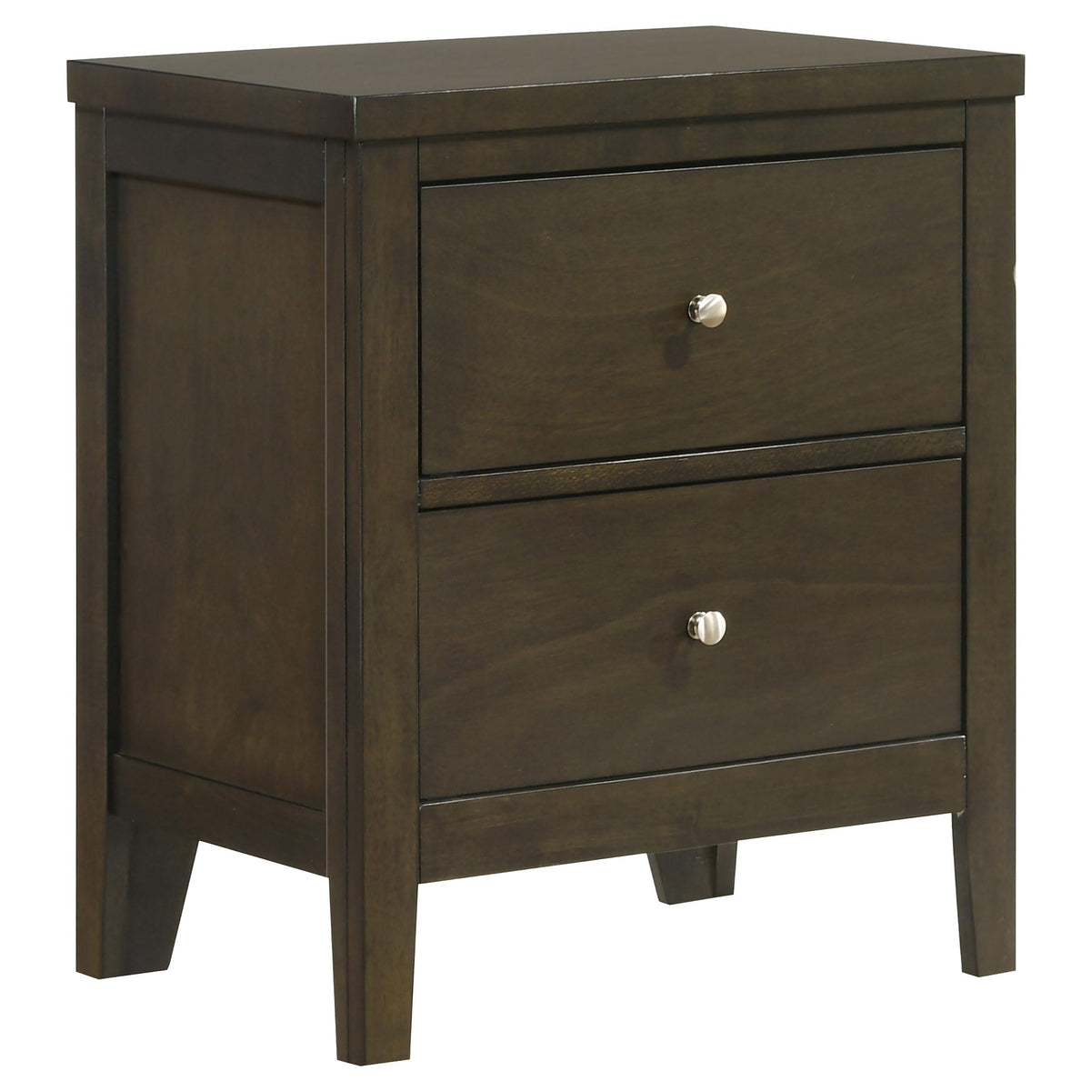 Coaster Home Furnishings Wilkes Transitional Wood 2-Drawer Bedroom Nightstand Bedside Table Organizer Unit Dark Cocoa 224422