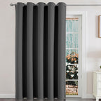 Joydeco Sliding Door Curtains, Dark Grey Curtains 70 X 108 Inches, Extra Wide Curtains For Patio Sliding Door Living Room, Room
