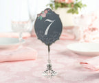 Lillu Lillian Rose Vintage Chalkboard Table Numbers 1-24, Black/Pink