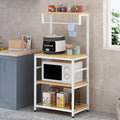 Home Cube Engineered Wood,Metal 4 Tier Microwave Oven Stand For Kitchen Bakers Rack Free Standing Kitchen Storage Otg Stand Toas