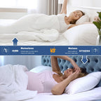 Grt California King Mattress Protector Waterproof, 100% Waterproof Quilted Fitted Mattress Pad, Noiseless Hollow Cotton Mattress