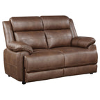 Coaster Home Furnishings Ellington Upholstered Padded Arm Loveseat Dark Brown