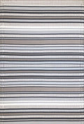 Mad Mats Outdoor/Indoor, Reversible Plastic Mat For Patio, Porch, Deck, Kitchen & Bath, Stripes (2.5' X 6', Cool Grey)