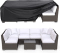 Brosyda Patio Furniture Covers, Heavy Duty 600D Outdoor Furniture Cover Waterproof, Sectional Sofa Set Covers Table And Chair Set Covers, 102'L×74'W×28'H