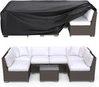 Brosyda Patio Furniture Covers, Heavy Duty 600D Outdoor Furniture Cover Waterproof, Sectional Sofa Set Covers Table And Chair Set Covers, 102'L×74'W×28'H