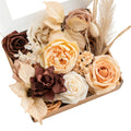 Lings Moment Boho Thanksgiving Table Decor, Sunset Terracotta Artificial Flowers Mini Designer Combo for DIY Wedding Bouquets C