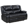 Coaster Home Furnishings Camila Upholstered Motion Reclining Loveseat Black