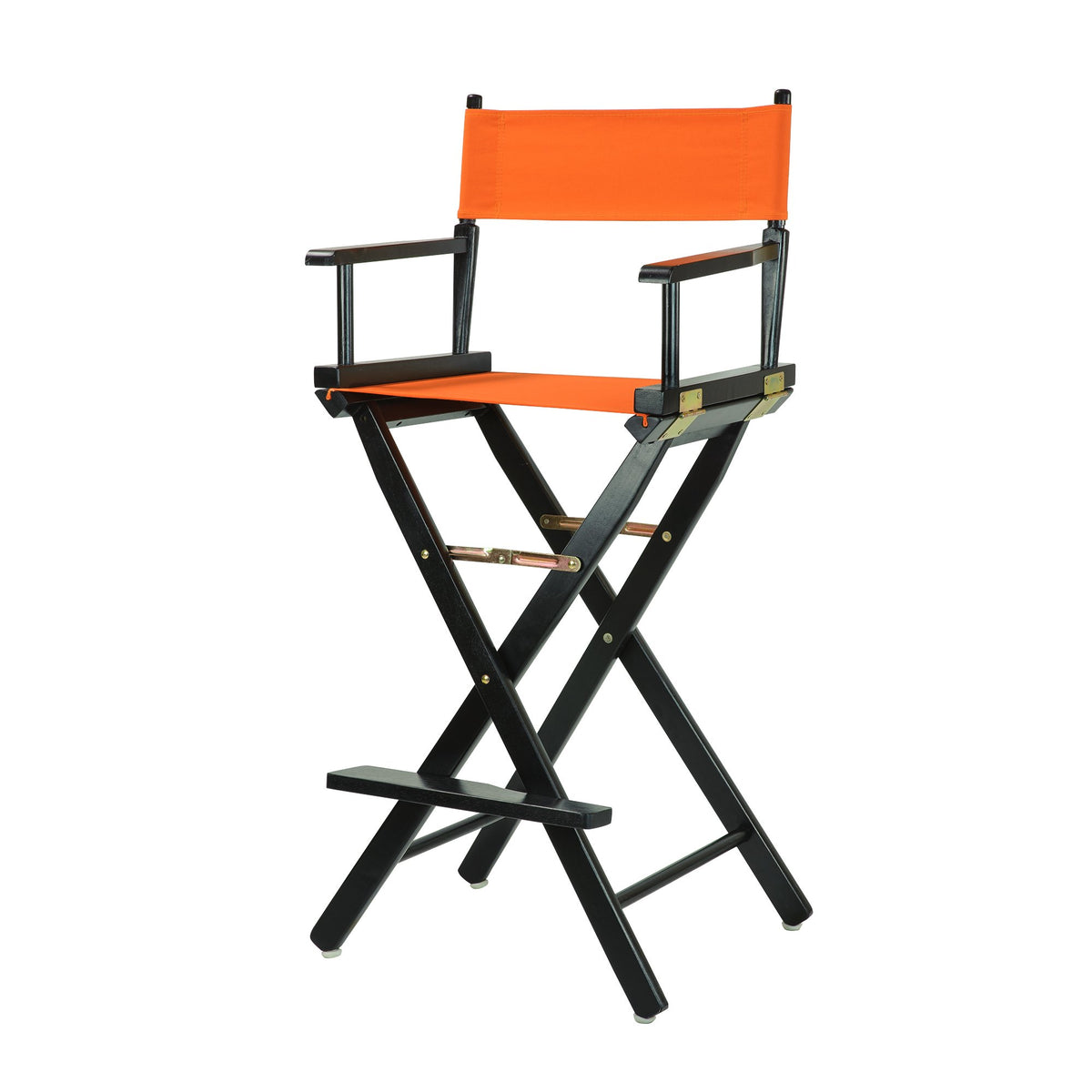 Casual Home 30&quot; Director'S Chair Black Frame-With Tangerine Canvas, Bar Height