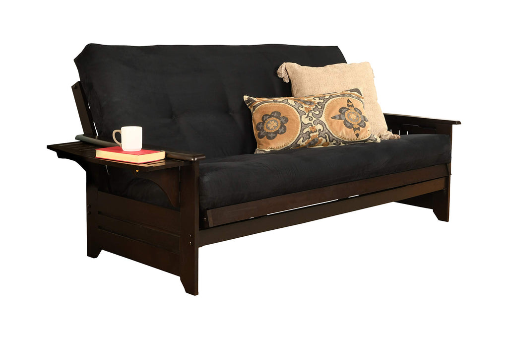 Kodiak Furniture Phoenix Futon, Full, Suede Black