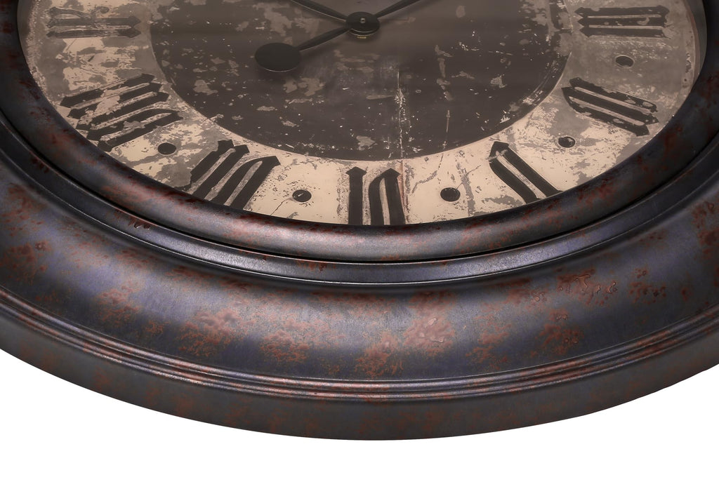 Monarch Specialties I 9027 Clocks, 30' Round, Large Oversized, Wall Clock, Brown, Transitional