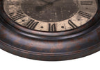 Monarch Specialties I 9027 Clocks, 30' Round, Large Oversized, Wall Clock, Brown, Transitional
