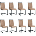 AZmac Modern Dining Chairs Set of 8,Armless Kitchen Chairs,Dining Room Chairs with Upholstered Padded Seat and Sturdy Black Legs
