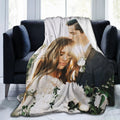 Qetxvi Custom Blanket With Photos Text Customized Blanket Personalized Flannel Throw Blankets For Adult Kid Birthday Christmas H