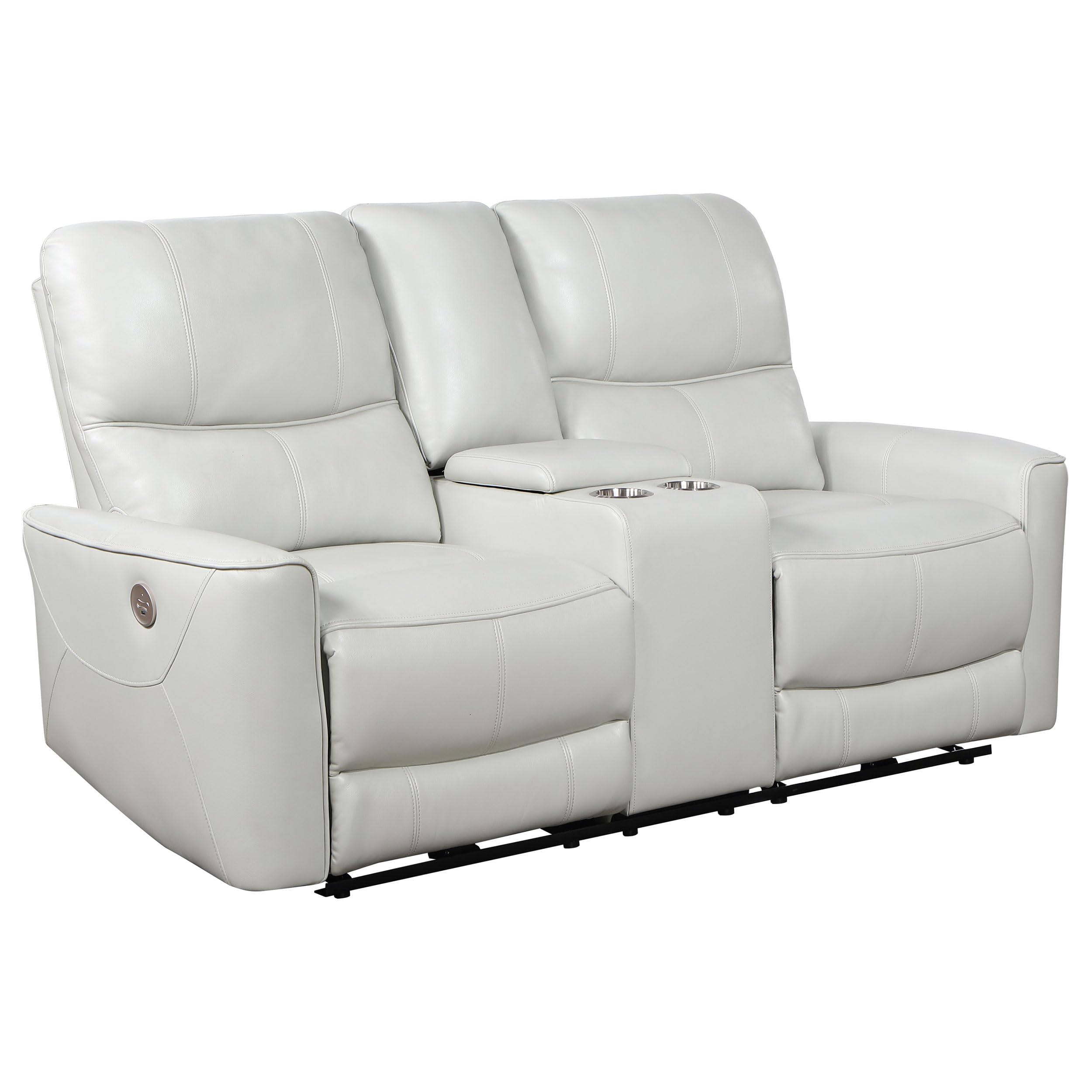 Greenfield Upholstered Power Reclining Loveseat with Console