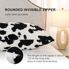 Sochow Body Pillow Cover 21X54 Inches, Super Soft And Cozy Cow Print Fleece Long Body Pillowcase With Zipper Closure,1 Pack, Bla