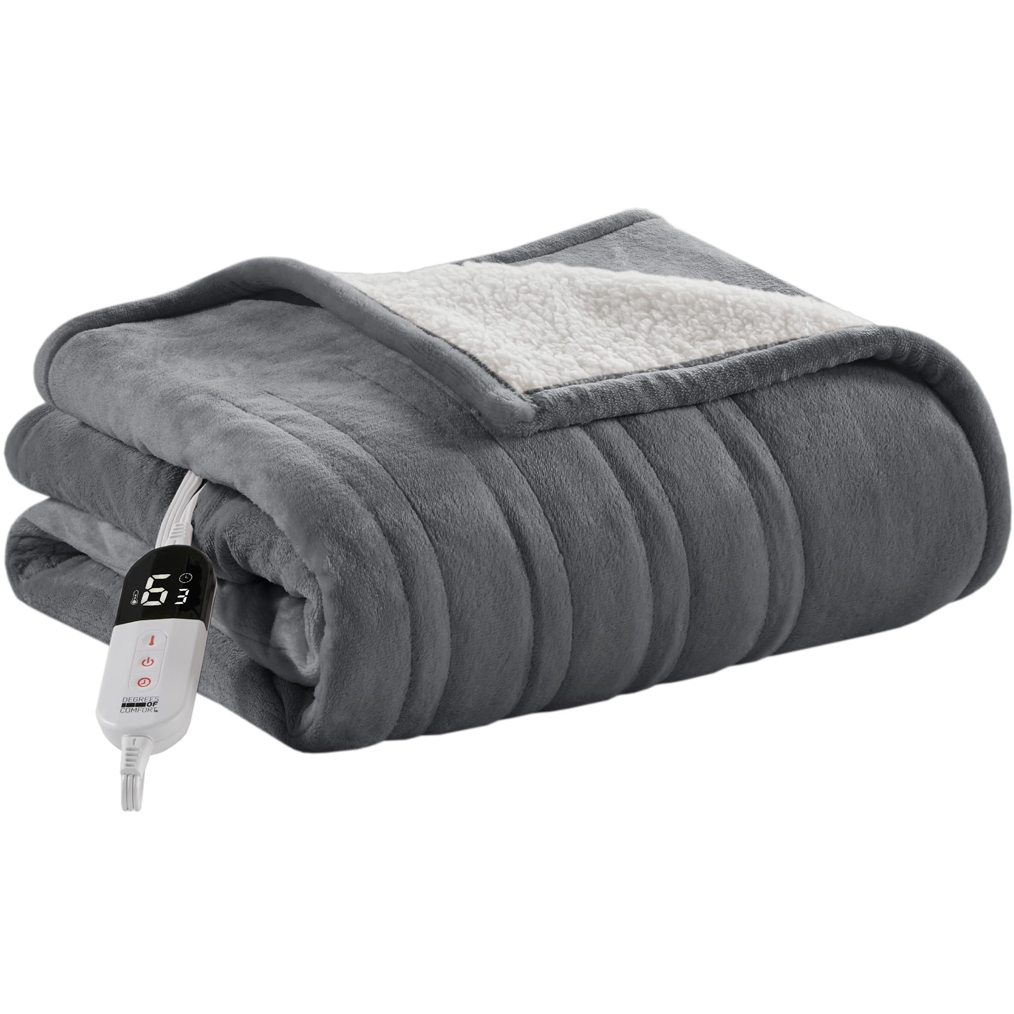 Degrees Of Comfor Heated Throw Blanket - Soft Flannel Electric Throws With 6 Heat Settings And 4-Hour Auto Shut-Off - Warm Gifts