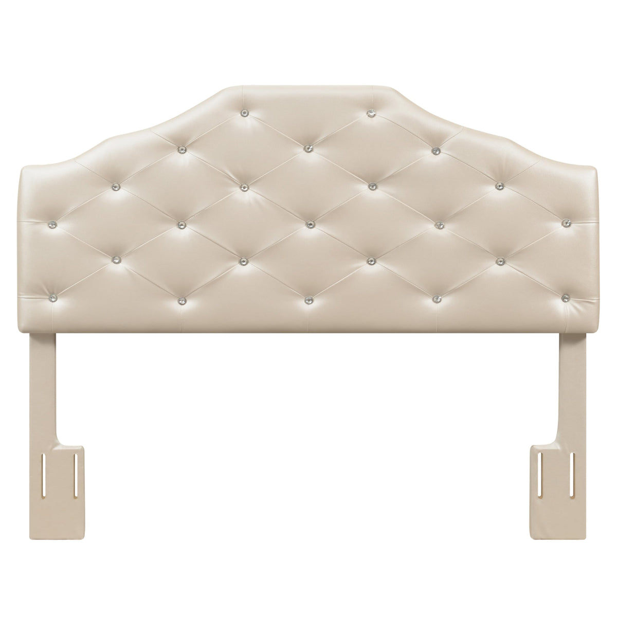 Dawson Queen Headboard Silver PU