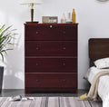 Woodpeckers Furniture And Mattress Pine Dresser Chest 4 Drawers (Mahogany)