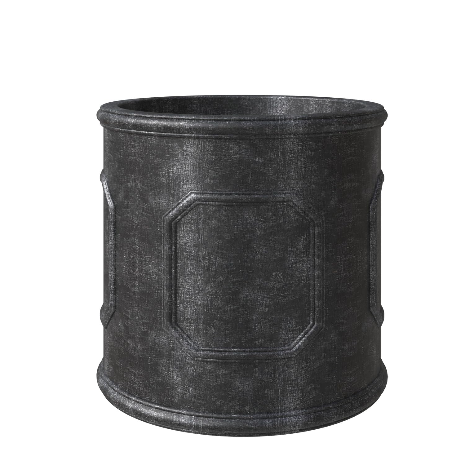 Meadow Series Poly Stone Planter Set in Black