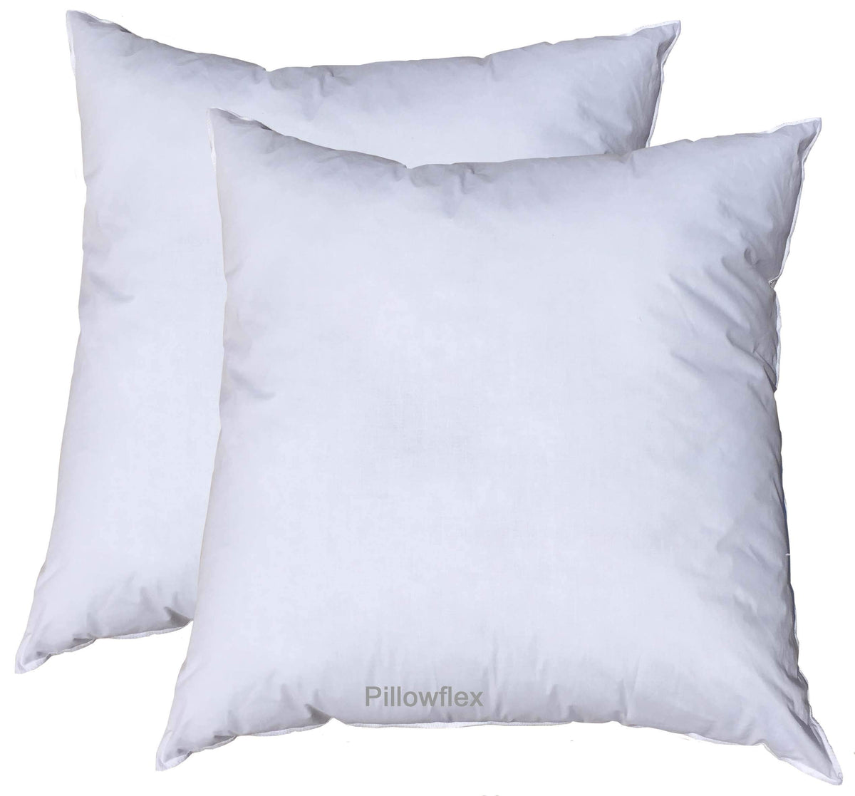 Pillowflex Set Of 2 (18X18) Premium Polyester Pillow Inserts - European Square Pillow Forms, Machine Washable, Sham Pillow Inser